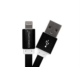 Concord C-400 | 1.5 MT | 1.0A | W Lightning USB Kablo Siyah