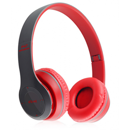 P47 WİRELESS BLUETOOTH KABLOSUZ KULAKLIK MP3 EXTRA BASS FM RADYO (Kırmızı)